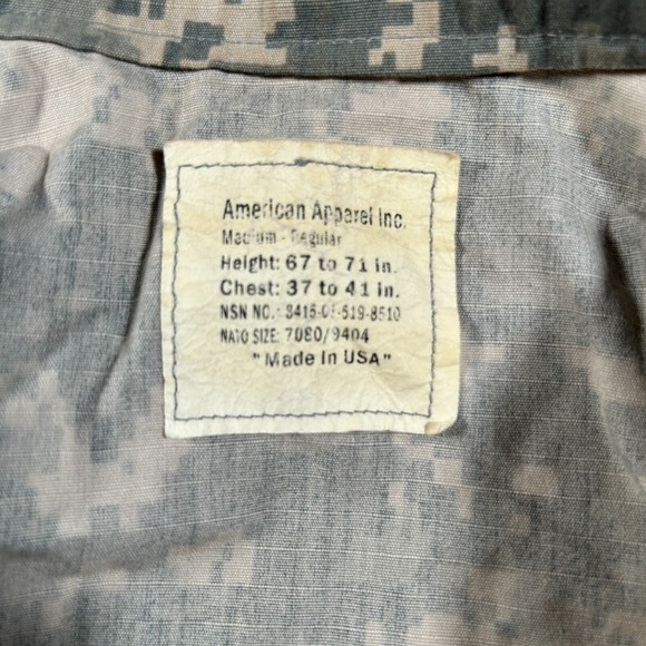 Combat Uniform Coat Men Medium Regular Digital Camo Jacket Military Work ACU - Picture 3 of 11